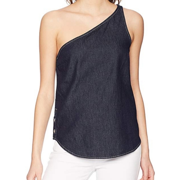 Calvin Klein Tops - Calvin Klein Jeans Denim One Shoulder Sleeveless